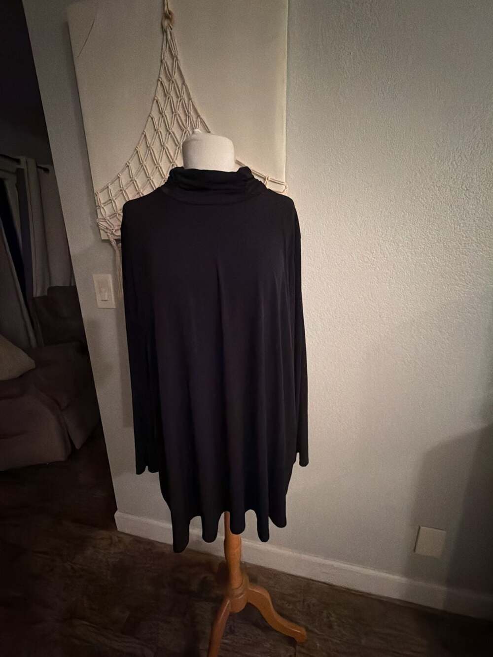 Susan Graver Modern Essentials Liquid Knit Mock Neck Tunic